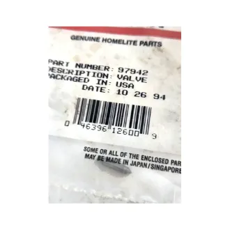 homelite  nos  inlet valve  97942